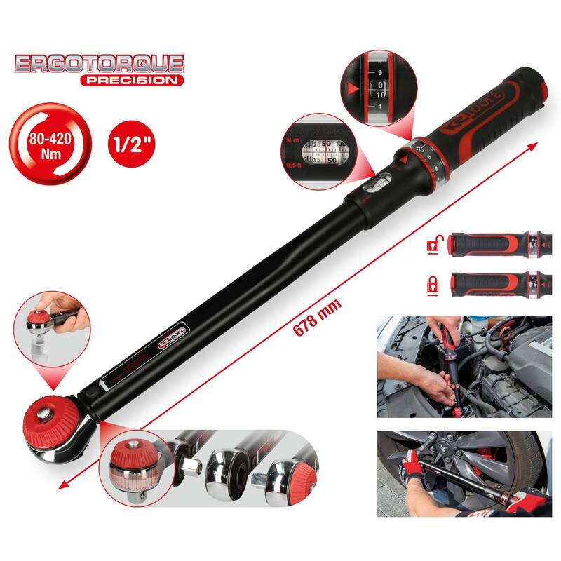 KS Tools ERGOTORQUE precision 516.1482 Drehmomentschlüssel KFZ-Werkzeug Werkzeug - 4042146228203