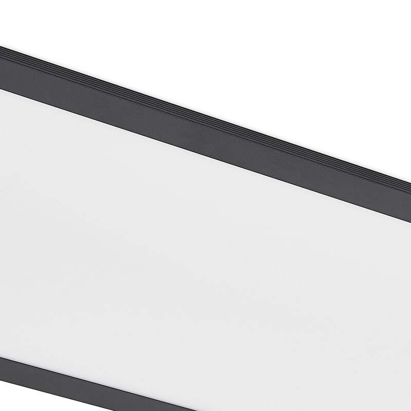 Lindby Panel Deckenleuchte LED Leuchte schwarz Aluminium Kunststoff Fernbedienun - 4251911739404