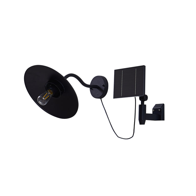 Lindby Solar Wandleuchte Außen Gartenleuchte Virane LED Lampe schwarz Aluminium - 4251911776164