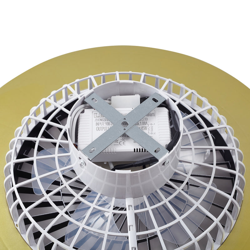Lindby LED-Deckenventilator Teleo messing DC leise Tuya Fernbedienung 58 cm - 4251911780154