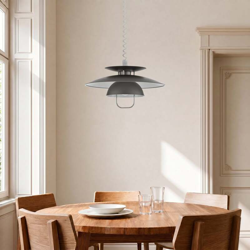 Lindby Hängelampe Hängeleuchte Nadija LED Pendelleuchte dimmbar grau 43cm - 4251096525465