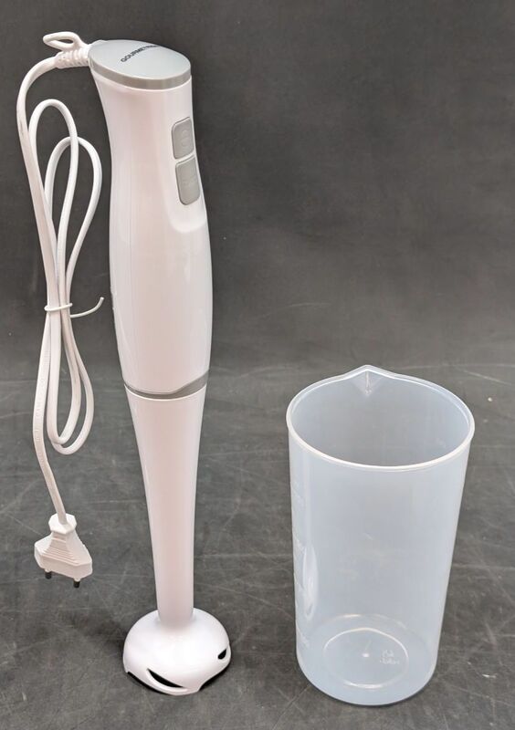 GourmetMaxx Stabmixer Pürierstab Handmixer 400W Mixer Küchenhelfer Weiß 700ml - 4067522047919