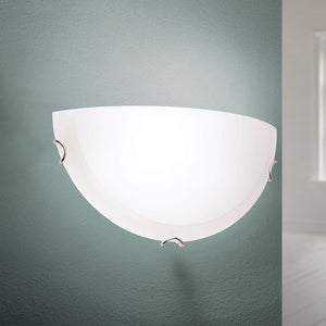 B-Ware Orion Wandleuchte Agada LED Wandlampe dimmbar Opalglas chrom 30x15cm weiß