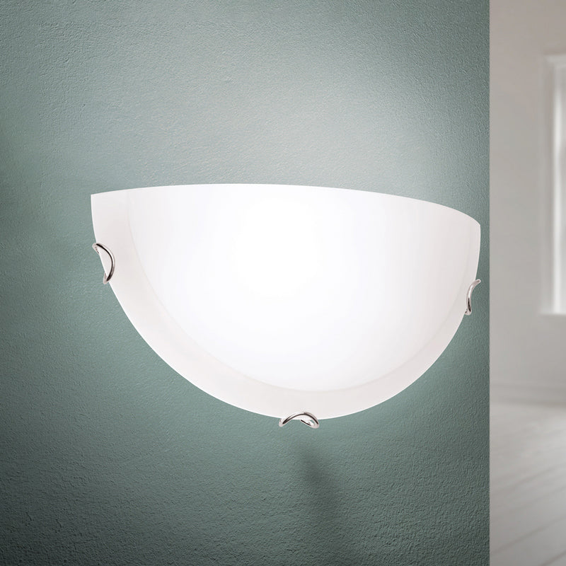 Orion Wandleuchte Agada LED Wandlampe dimmbar Opalglas chrom 30x15cm weiß - 9003090184996