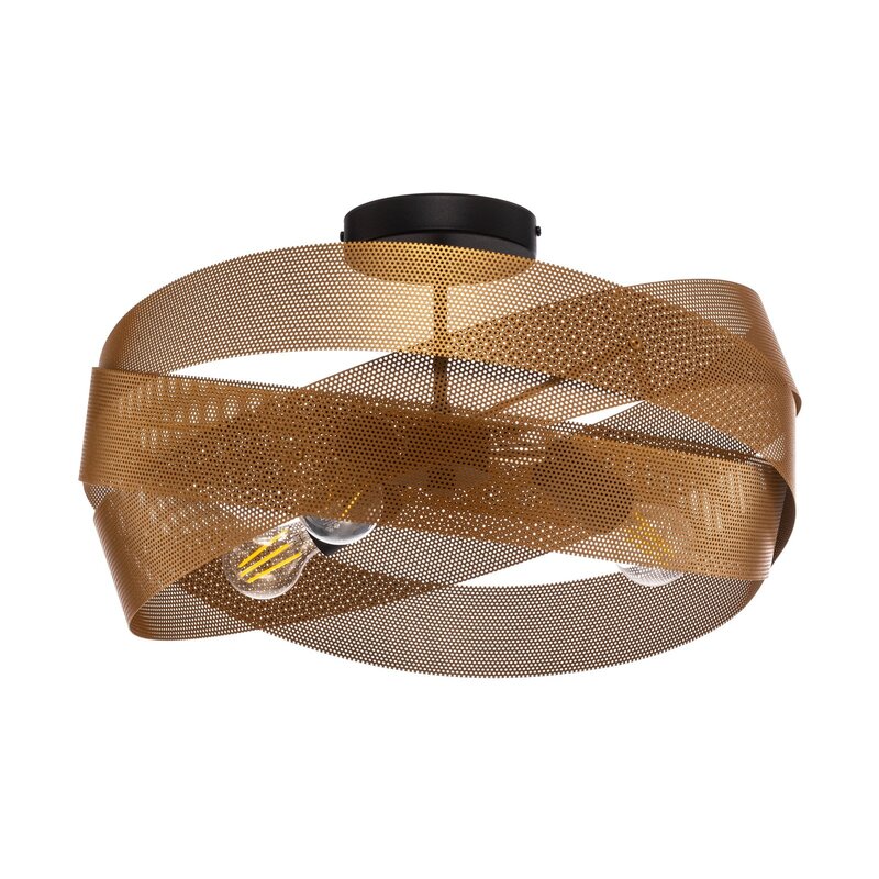 Euluna Deckenleuchte Tornado goldfarben Ø 50 cm Deckenlampe Lampe Leuchte Spot - 4251911787283