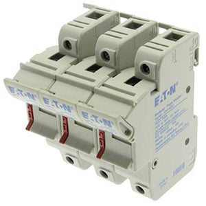 B-Ware Eaton Sicherungshalter Fassung 3phasig DIN Schiene 50A Ersatz CH143B 2 Stück