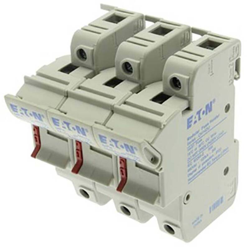 Eaton Sicherungshalter Fassung 3phasig DIN Schiene 50A Ersatz CH143B 2 Stück - 5027590326148