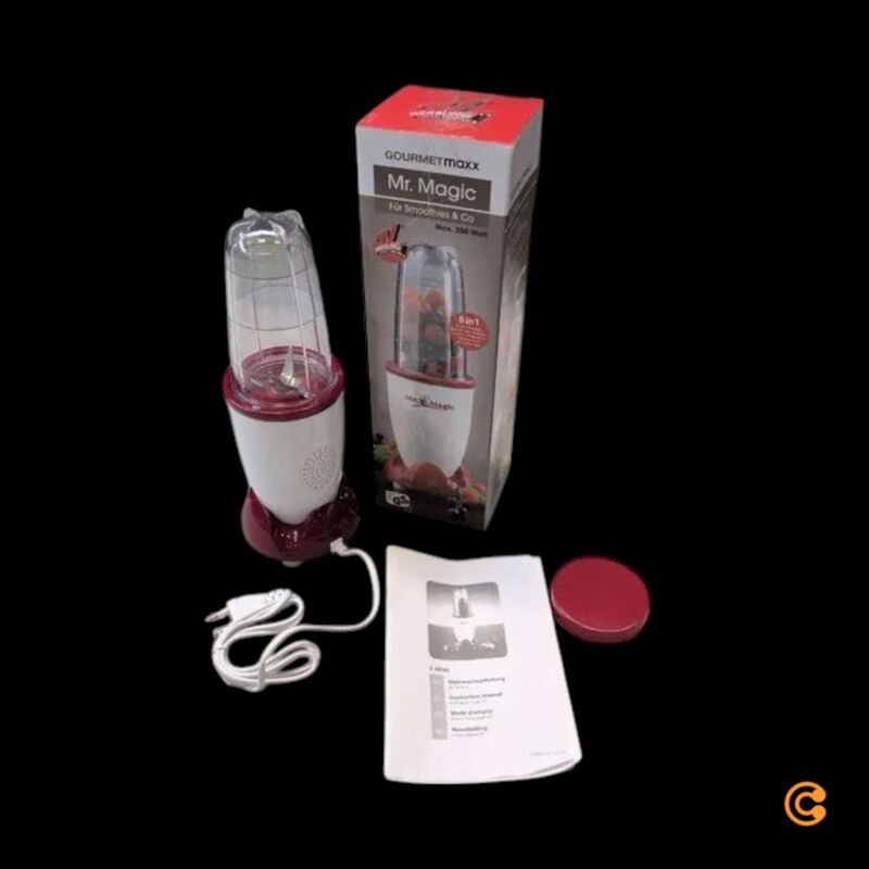 GOURMETmaxx Mixer Mr. Magic 250W Standmixer Küchenmaschine rot 4-teilig 0.5l - 4016471097452