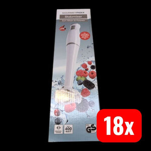 18x D-Ware GourmetMaxx Stabmixer Pürierstab Handmixer 400W Mixer Küchenhelfer Weiß 700ml