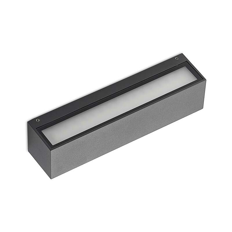 Arcchio Wandleuchte Außen anthrazit LED Lengo 2-flg 3000K 4000K IP65 25cm - 4251911714043