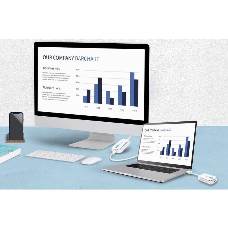 EZCAST BC-1 R-1 Pocket Wireless Sender HDMI Streaming Stick Weiß USB-C Empfänger - 4064161318394
