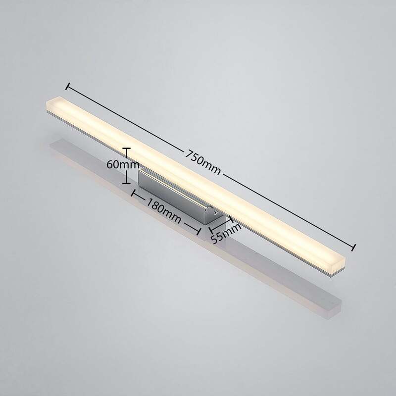 Lindby Deckenleuchte Levke LED Lampe dimmbar IP44 Badezimmer Leuchte 75cm weiß - 4251096537598