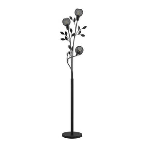 B-Ware Lindby Stehlampe Florentiner Leuchte Kanye LED 3-flammig schwarz 160cm hoch