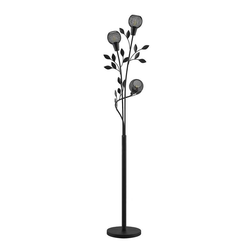 Lindby Stehlampe Florentiner Leuchte Kanye LED 3-flammig schwarz 160cm hoch - 4251911712919