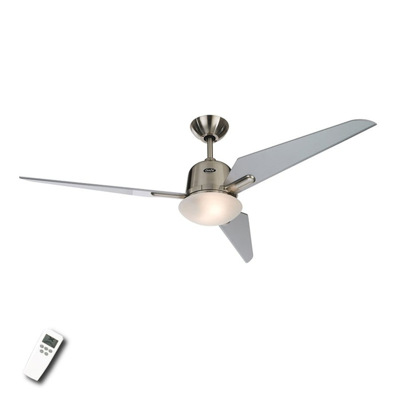 Casafan Deckenventilator ECO AVIATOS leise silber 132cm mit Fernbedienung IP20 - 4024397341078