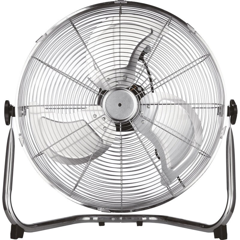 Bodenventilator Ø45cm Chrom leistungsstark 100W Windmaschine für große Räume - 4007873703645