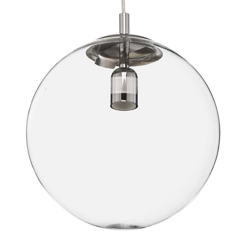 Hängelampe 562 LED Hängeleuchte Pendellampe dimmbar chrom klar Ø30cm 90cm - 5904798618667