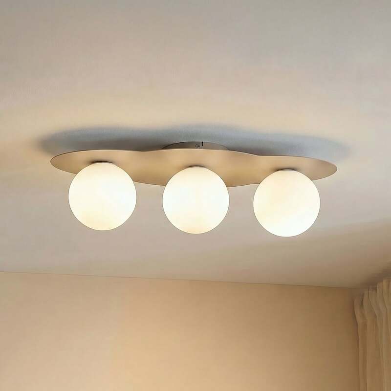 TK-Lighting Deckenleuchte Cloud LED Lampe dimmbar 3-flammig beige 51x36,5cm - 5906135112630