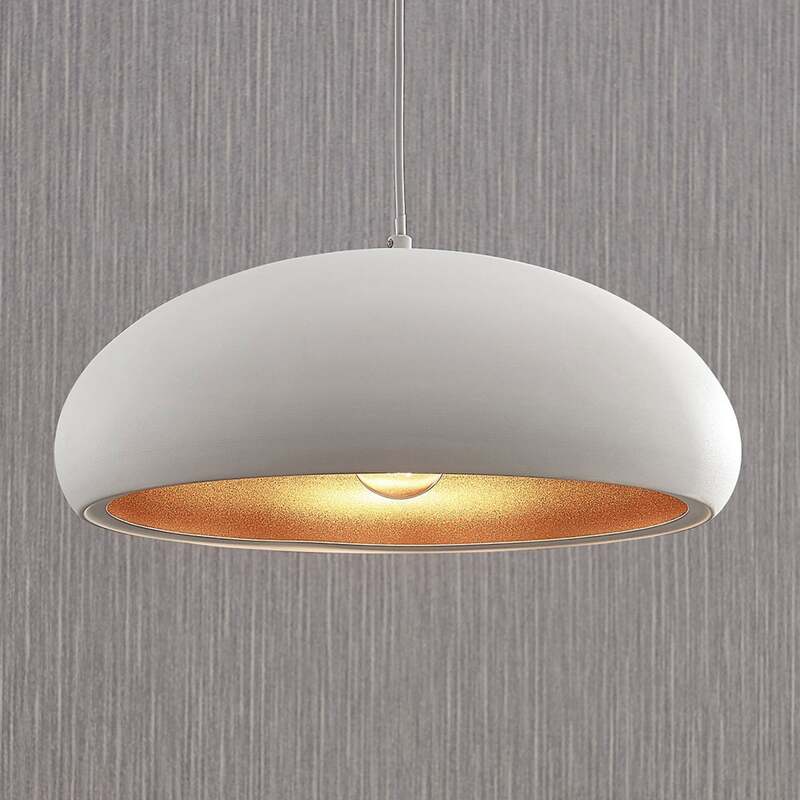 Lindby Pendelleuchte Hängeleuchte Gerwina LED Lampe dimmbar weiß gold Ø40cm - 4251096560640