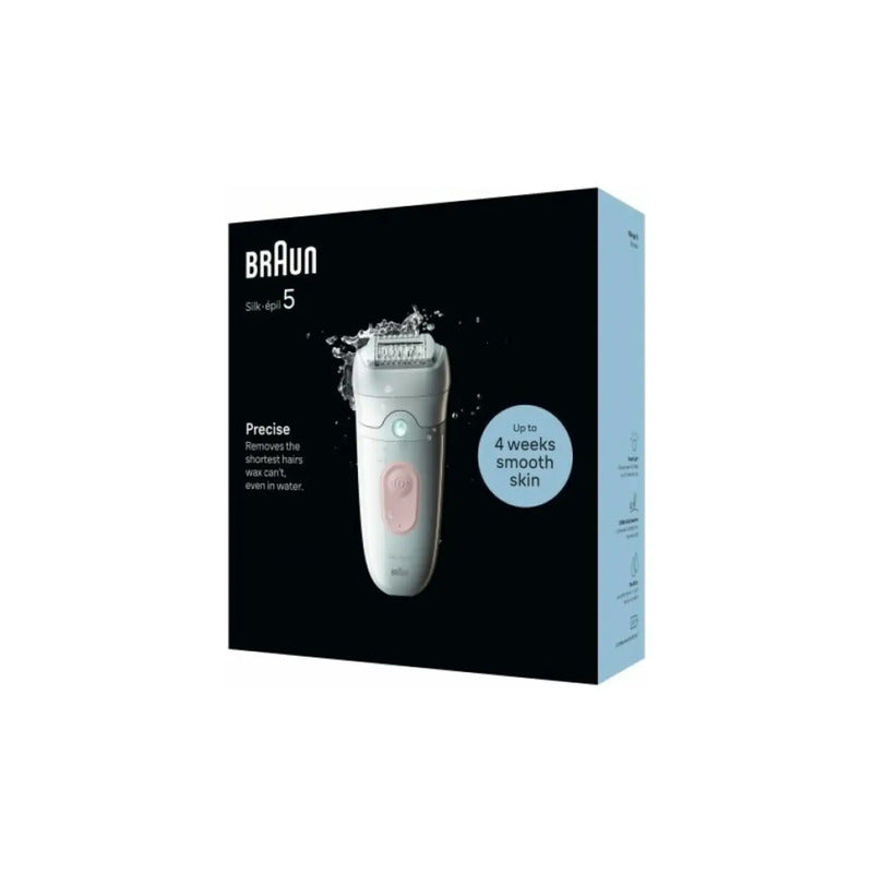 Braun Epilierer Silk-épil 5 5-000 Akku 28 Pinzetten MicroGrip Pink Weiß Rasierer - 7500435225069
