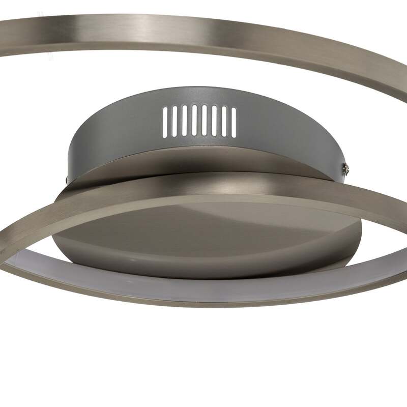 Lindby Deckenlampe Joline LED Leuchte dimmbar nickel Ø60cm 2400 Lumen warmweiß - 4251096563696