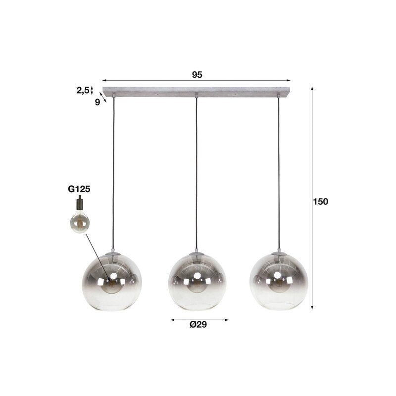 Hängeleuchte Allessandra Pendelleuchte Deckenlampe Glasschirm SIEHE TEXT/FOTO9 - 8713244071058