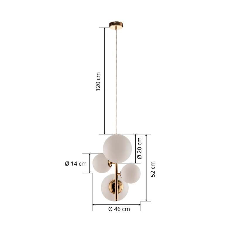 Euluna Hängeleuchte Dione Deckenlampe Pendelleuchte Deckenlicht vierflammig g487 - 5904798654283