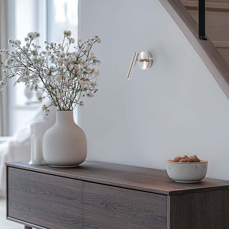 Sigma Wandleuchte Sopel LED Wandlampe dimmbar silber Stahl 1-flammig Höhe 15cm - 5902846811763