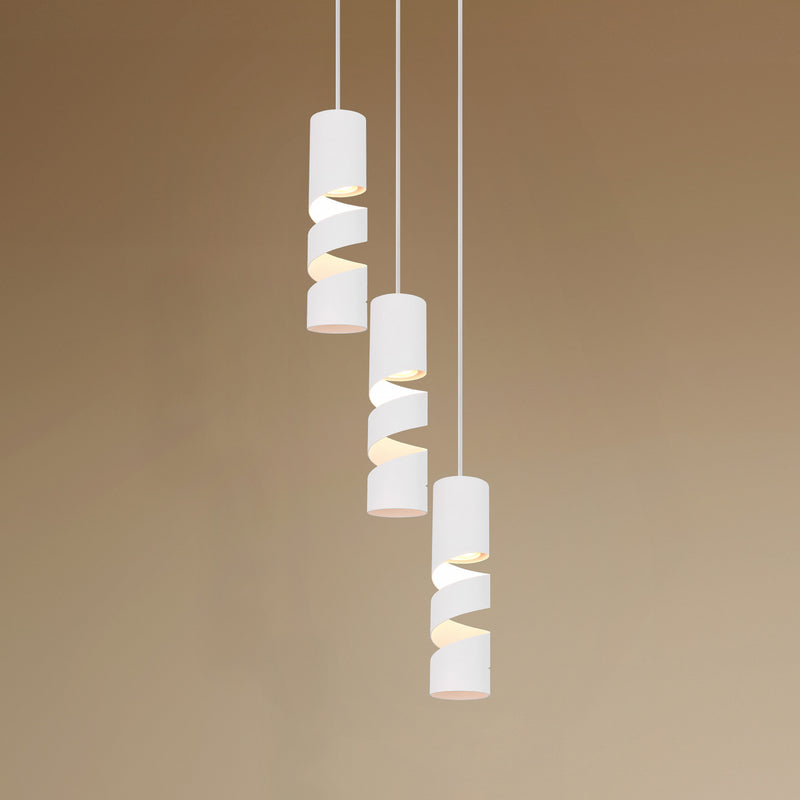 TRIO Stream Hängeleuchte Pendelleuchte Lampe weiß Metall GU10 3 flammig Ø 28 cm - 4017807623888