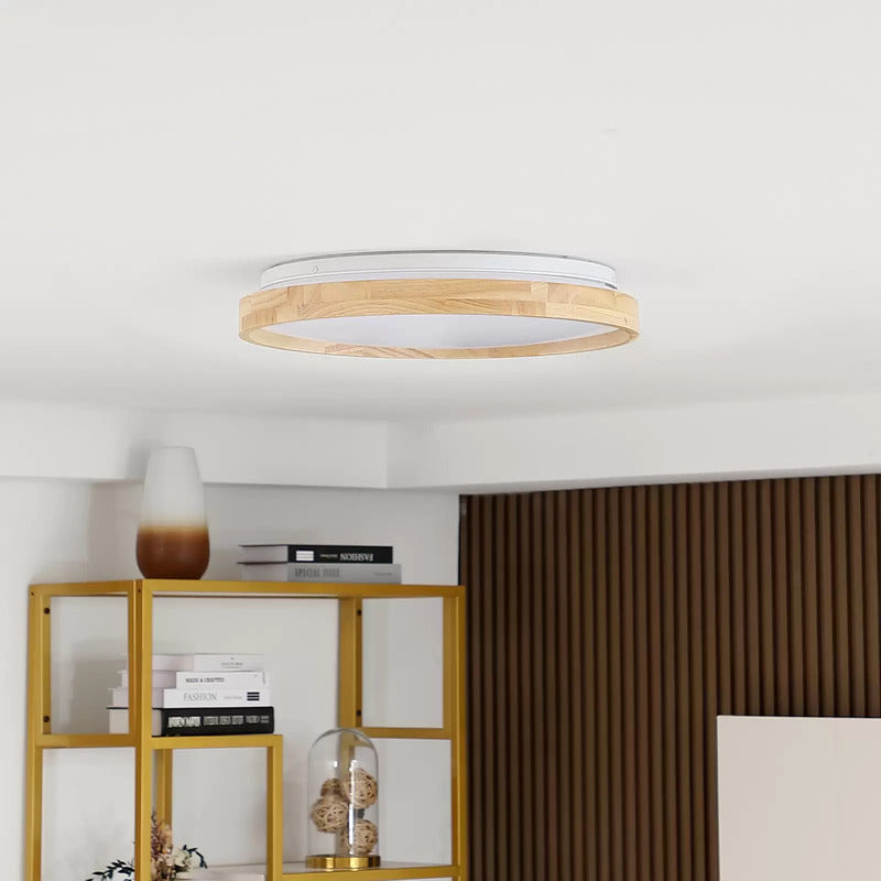 Lindby Smart LED-Deckenleuchte Mirren 49,5cm dimmbar CCT Tuya WLAN Holz - 4251911766868