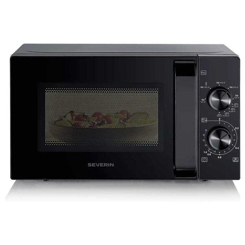 Severin Mikrowelle 900W Schwarz 20l mit 9 Leistungsstufen und Timerfunktion - 4008146048067