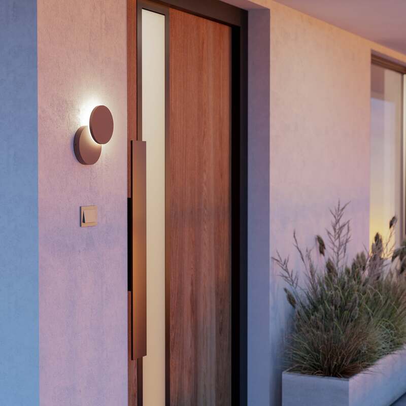 Eglo LED Außenwandleuchte Pedersano Gartenlampe rostfarben IP44 Ø14cm 800Lumen - 9008606389339
