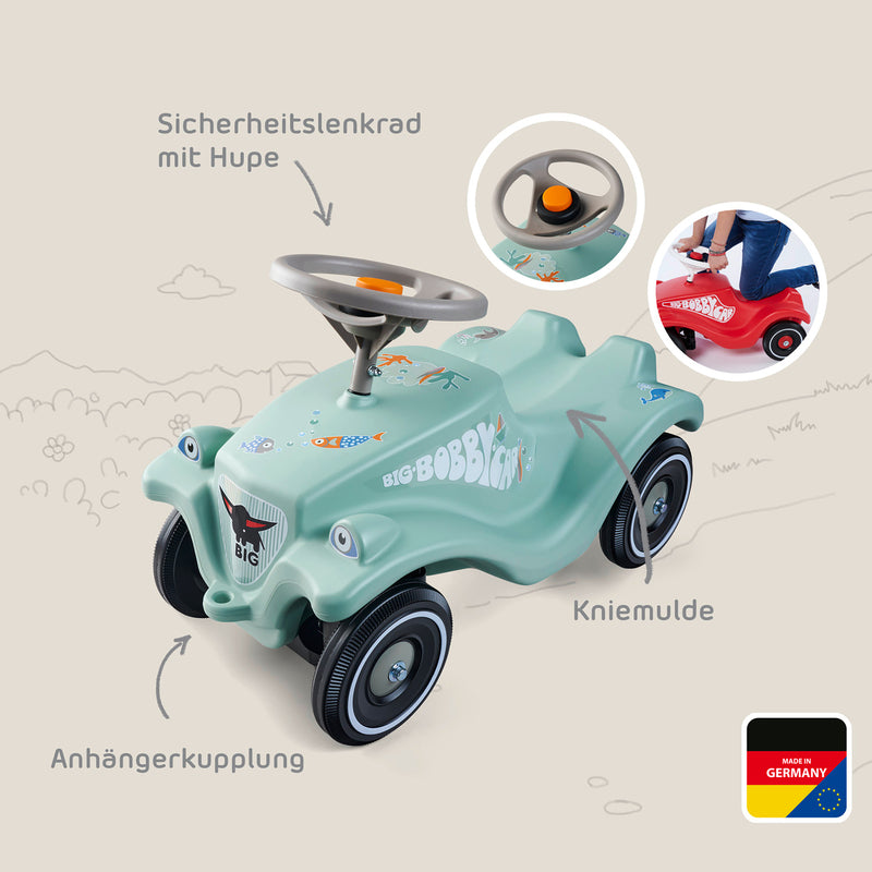 BIG Bobby Car Rutschauto Green Sea Kinderfahrzeug ergonomisch ab 12 Monaten - 4004943561419