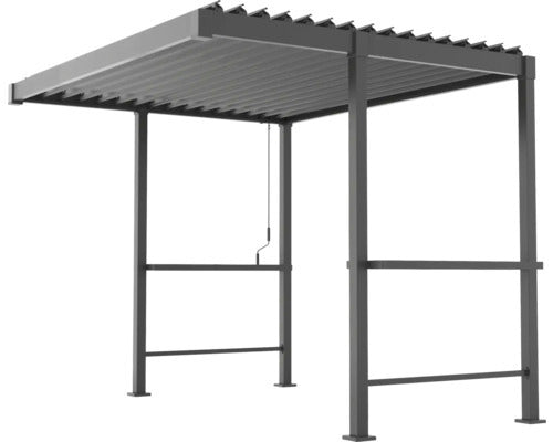 Konsta Grillpavillon Grillpergola Pergola Lamellen anthrazit 300x250cm - 4306516777013
