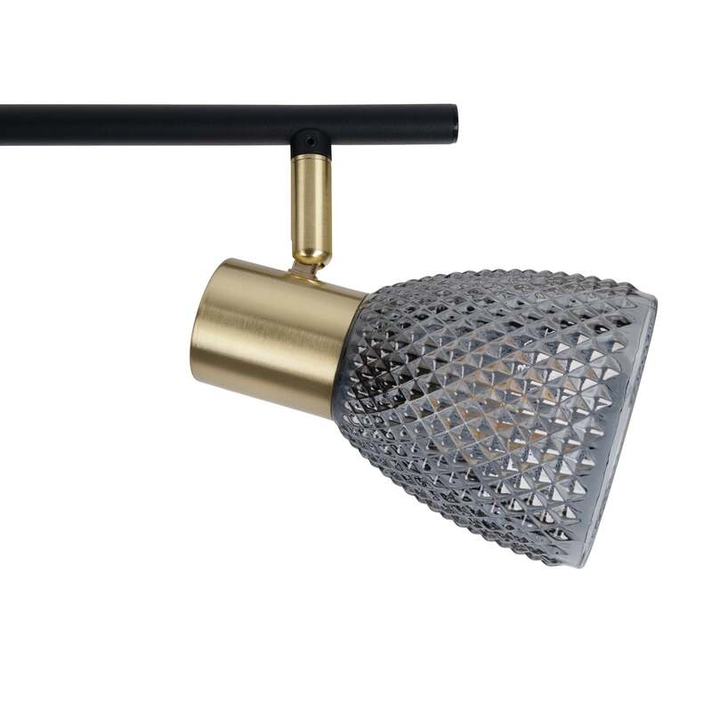 Näve Deckenleuchte Lindita 4-flammig LED Lampe Leuchte rauchgrau 76x8,5cm - 4003222897508