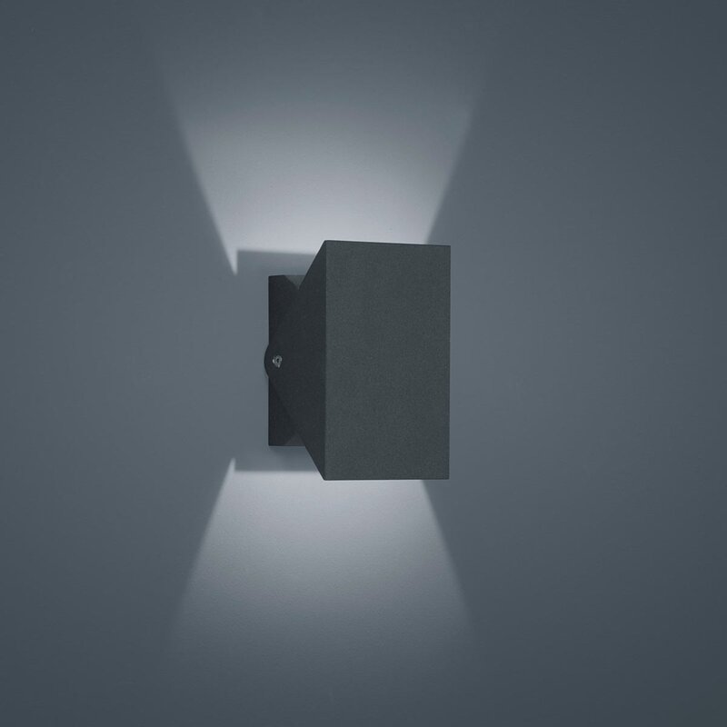Helestra Außenwandleuchte Außenlampe LED Wandlampe graphit Blende Aluminium - 4022671103435