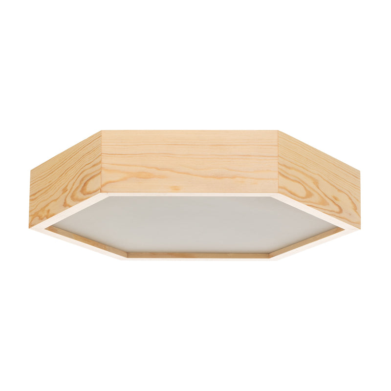 Envostar Deckenlampe Hagen LED Lampe Leuchte dimmbar Holz Glas creme Ø43cm - 4251911755923