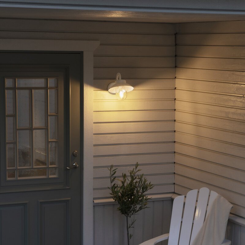 Konstsmide Außenwandleuchte Lampe Vega Mini Außenleuchte weiß Breite 22 cm - 7318304172501