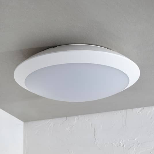 Lampenwelt LED-Außendeckenlampe Außendeckenleuchte Naira m. Sensor weiß - 4251096561234