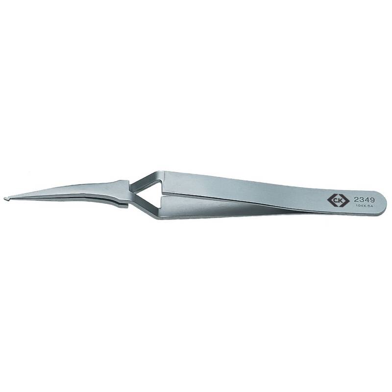 C.K Lötpinzette Edelstahl T2349 antimagnetisch selbsthaltend 120mm 15mm - 5013969229905