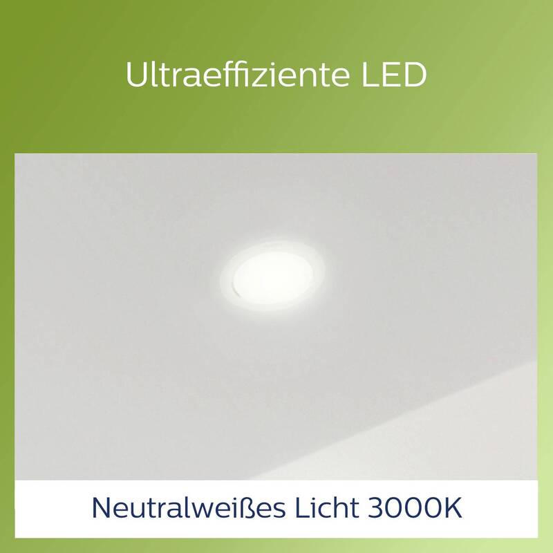 Philips 8720169308121 Diamond Einbauleuchte Lampe LED 2.2 W 6 STÜCK - 8720169308121