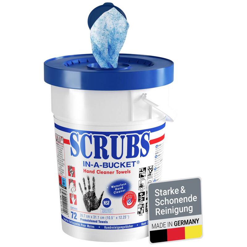 Scrubs Handreinigungstuch Reinigungstücher 72 Tücher im Eimer hochwirksam - 4019114422727