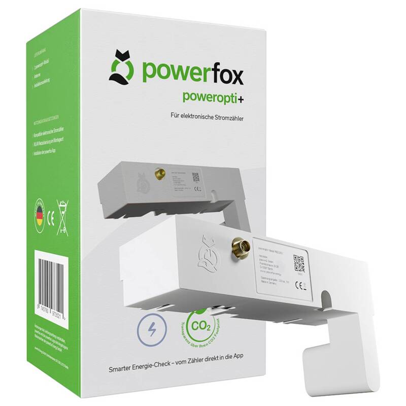 Powerfox Energiekosten-Messgerät poweropti+ PB202001 App-Steuerung IP20 132x67mm - 0745760973521