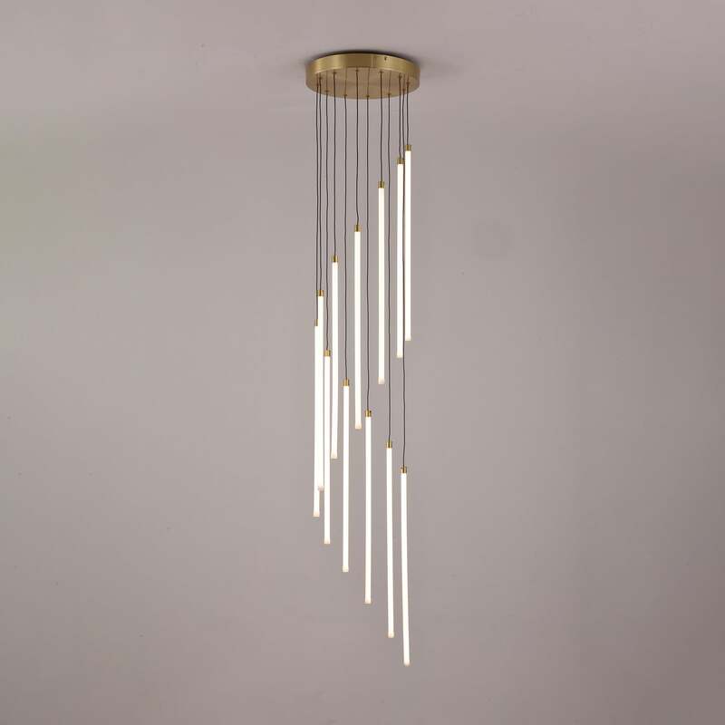 Searchlight Hängelampe Hängeleuchte Flare LED Pendelleuchte dimmbar messing - 5053423301945