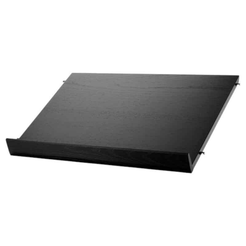 String Zeitschriftenregal Zeitschriftenablage Regal Esche Furnierholz Schwarz - 7350038271938