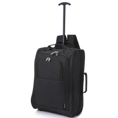 5 Cities Rucksack Trolley Tasche Handgepäck Reisetasche schwarz V2 55 cm 41L - 5038230109342