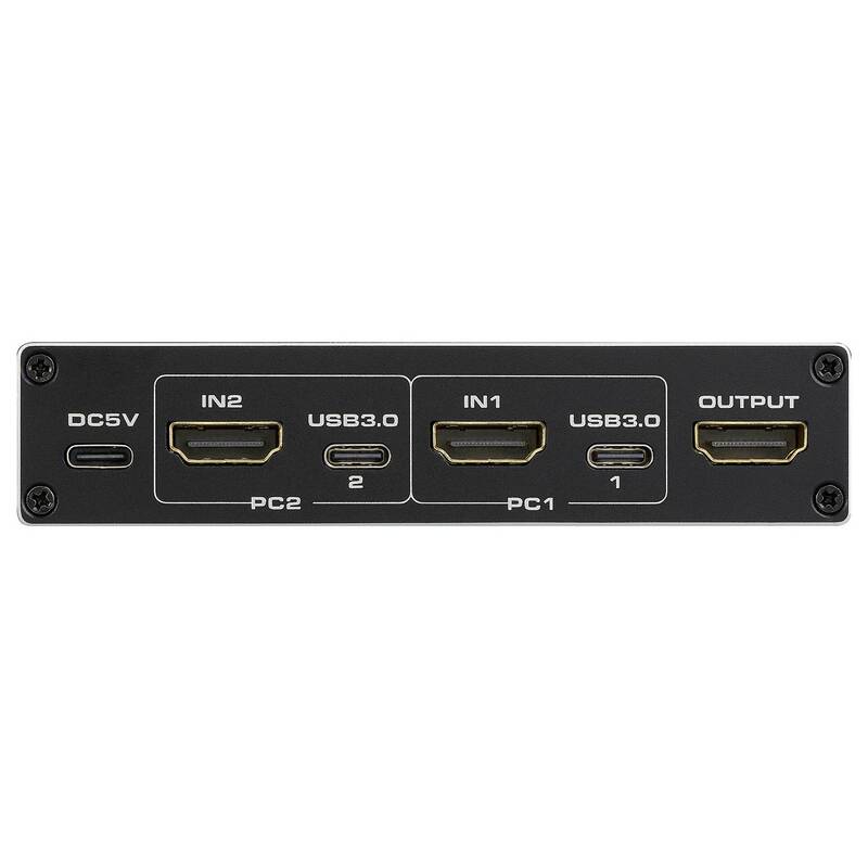 SpeaKa Professional HDMI-Switch KVM-Umschalter Fernbedienung USB 3.0 schwarz PnP - 4064161481401