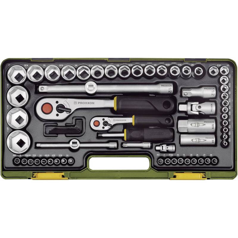 Proxxon Industrial Steckschlüsselsatz 65-teilig 1/4 Zoll 1/2 Zoll - 4006274232945