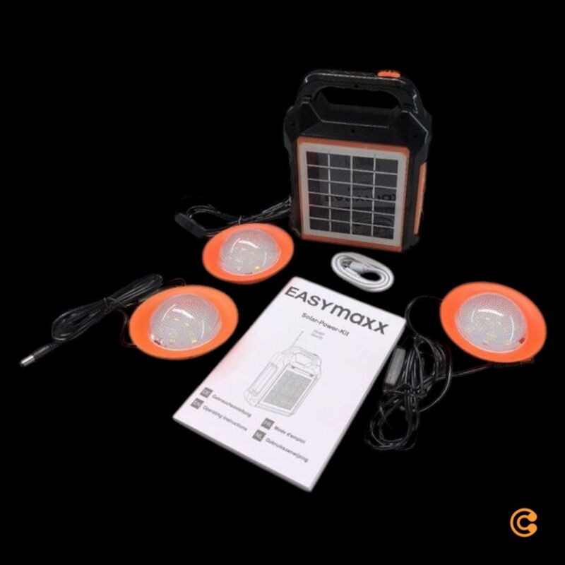 easymaxx Security Solar-Powerbank 4500mAh 18W Akku Ladegerät schwarz mobil - 4052926094706