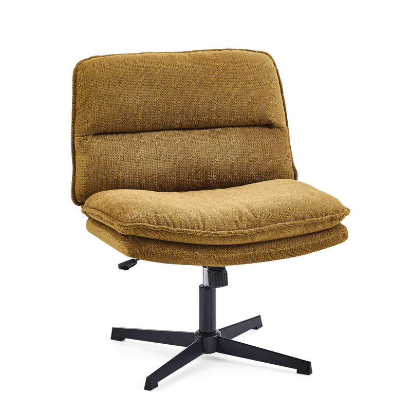 hjh LIVING Loungesessel Sessel Schneidersitzstuhl Criss-Cross 20 Stoff Braun - 4064323109426